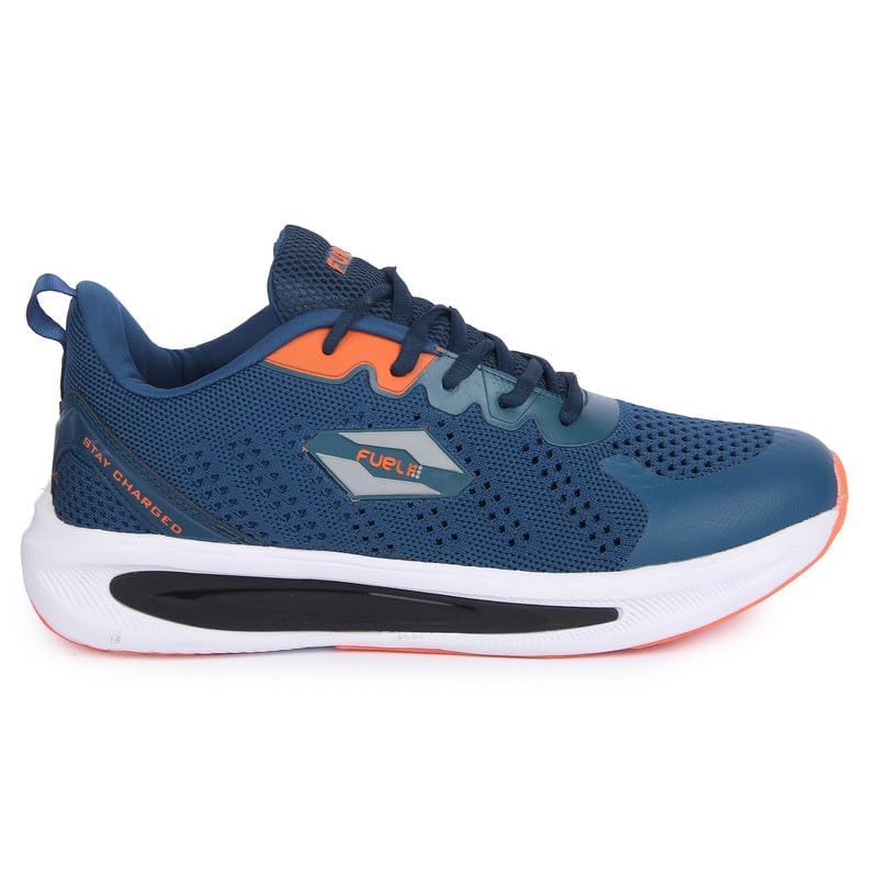 FUEL Freedom Running Sports Shoes in Breathable Mesh Upper & EVA+TPR Sole with Lightweight Lace-Up Sneakers for Gym, Walking, Training & Casual Wear for Men & Boy (Blue,9UK) - Image 2