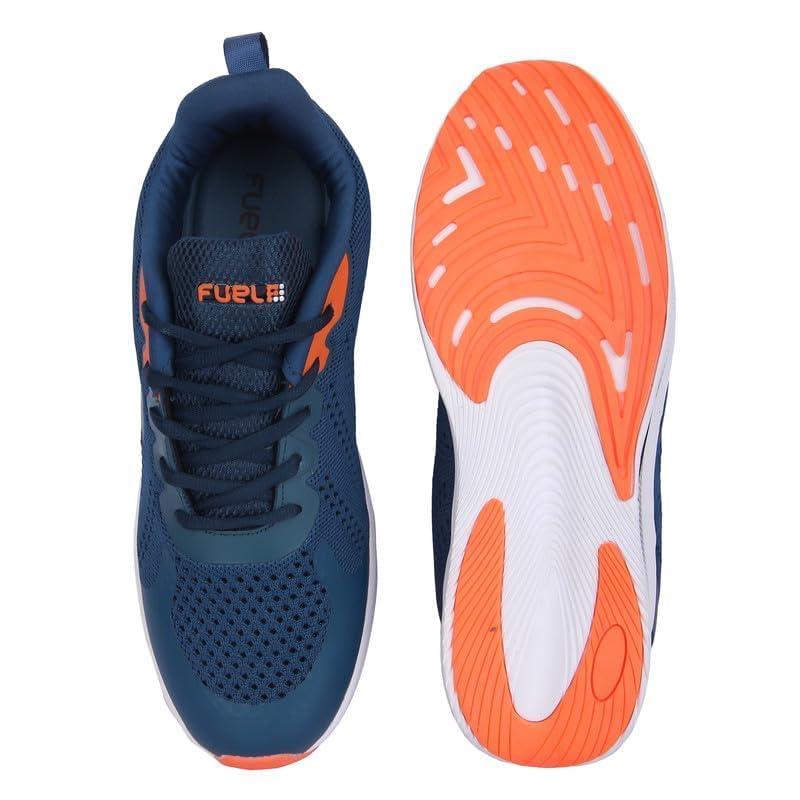 FUEL Freedom Running Sports Shoes in Breathable Mesh Upper & EVA+TPR Sole with Lightweight Lace-Up Sneakers for Gym, Walking, Training & Casual Wear for Men & Boy (Blue,9UK) - Image 5