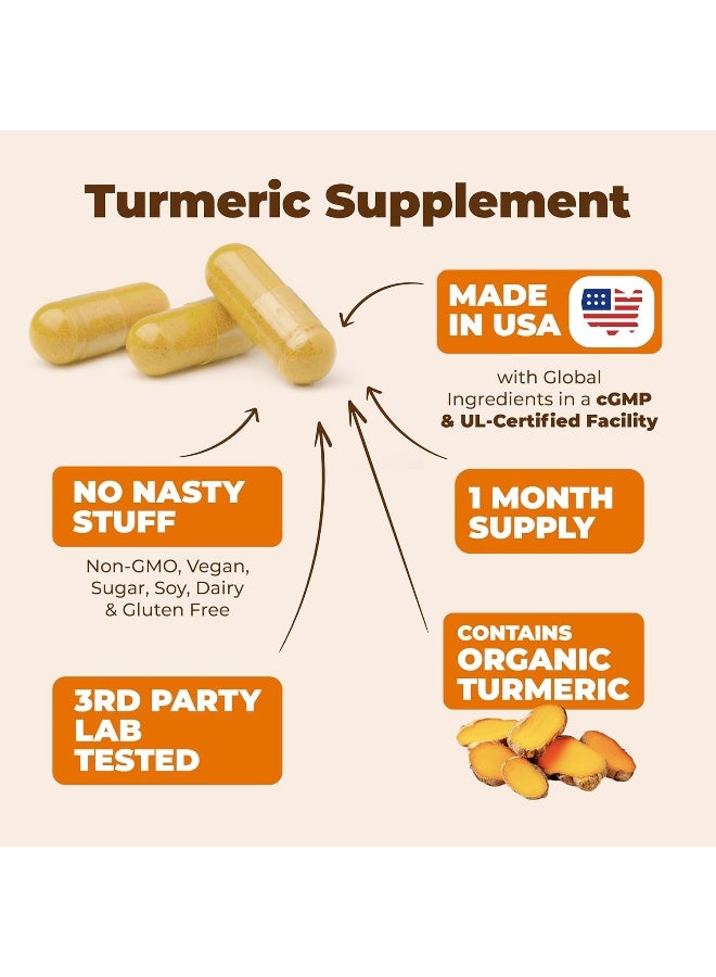 Vimerson Health Turmeric Curcumin With Bioperine, Boswellia And Ginger. Advanced Turmeric Combination. Promotes Healthy Cartilage Function. Vegan, Gluten-Free, Non-Gmo, Natural. 60 Vegetarian Capsules.  - Image 4