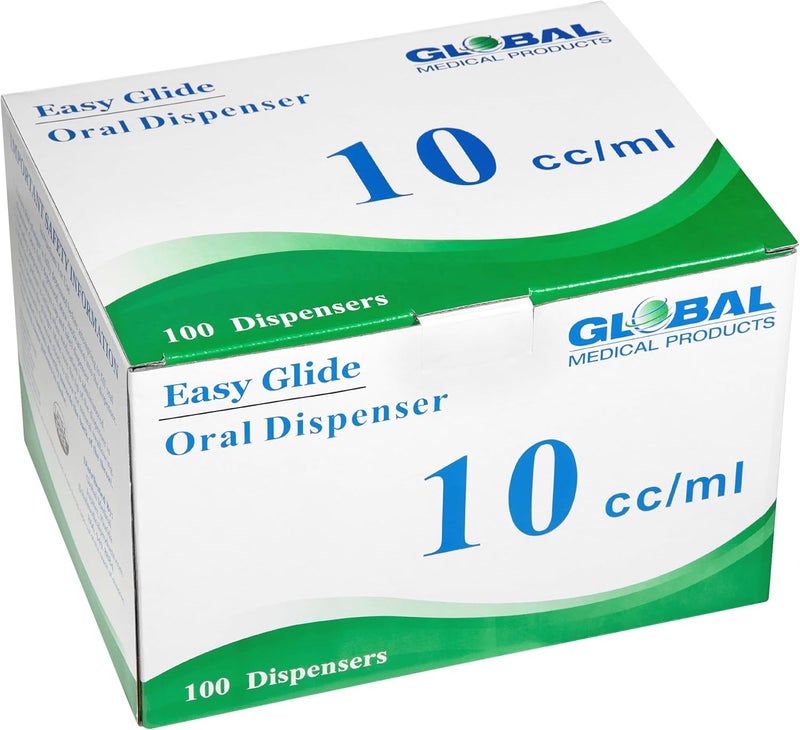 Easy Glide 10ml 10cc Oral Syringe Caps Included Great for Oral Medicine and Home Care 100 Count - Image 2