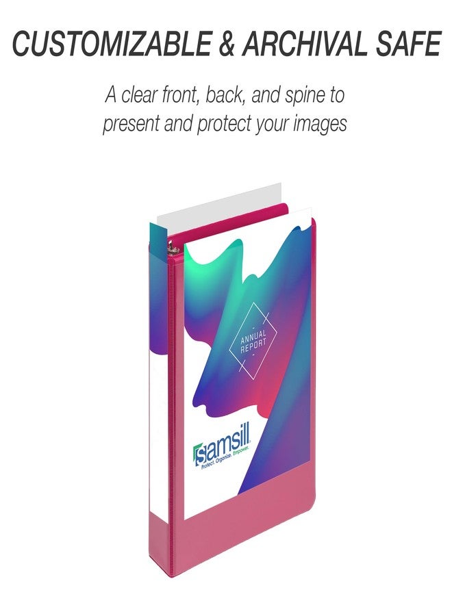 سامسيل مجلد سامسيل الاقتصادي الصغير ذو الثلاث حلقات، صنع في الولايات المتحدة الأمريكية، مجلد دائري بحلقات 9.1 بوصة × 7.5 بوصة، غلاف غير لاصق قابل للتخصيص، تشكيلة متنوعة من التصاميم، عبوة من 6 مجلدات - Image 5