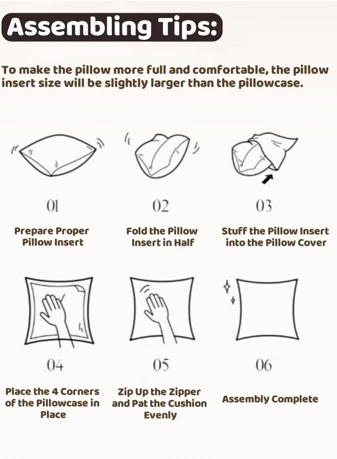 Pillow Covers Set of 4, Throw Pillow Cover,Nordic ins Pillow Set with Olive Leaf Falling Sun Print Decorative Linen Cushion Versatile Soft Sofa Pillow in Living Room,For Living Room Sofa Couch Bed Pillowcases 18x18 inches（Double sided pattern） - Image 3