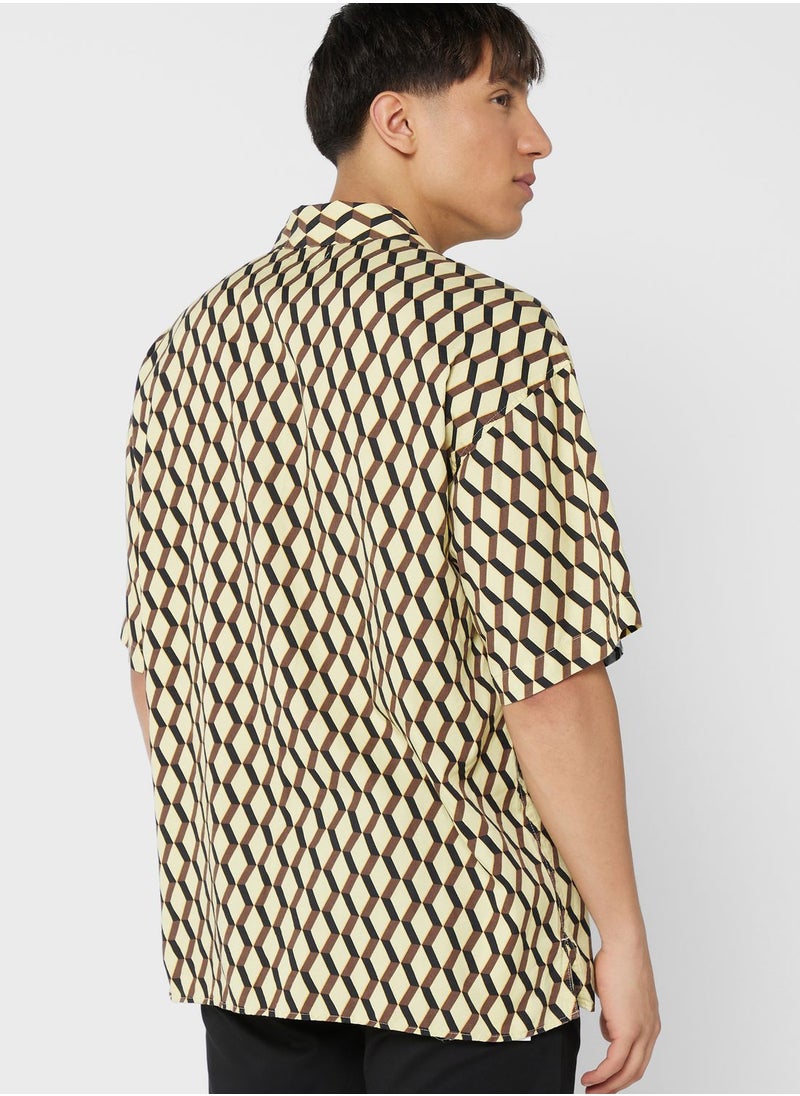 JACK & JONES - Tencel Aop Print Regular Fit Shirt - Image 1