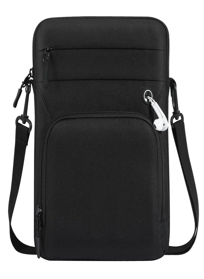 Dadanism 9-11" Tablet Sleeve Bag for iPad Air 5/4 10.9, iPad Air 11" 2024, iPad 9/8/7th 10.2, iPad 10th Gen 10.9, iPad Pro 11 M4 M2 2024-2018, Galaxy Tab A9+ S9 FE A8, with Shoulder Strap, Black - Image 1