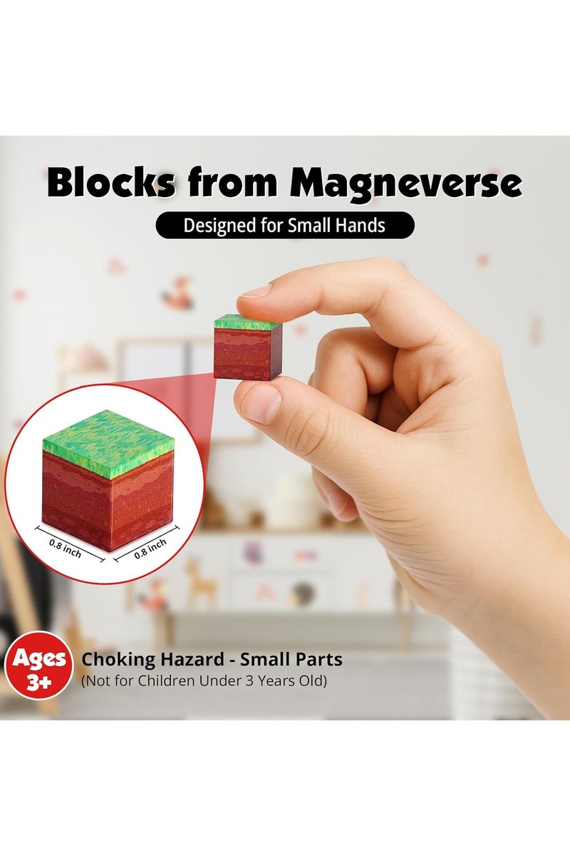 200 PCS Magnetic Blocks (More Pieces) - 2cm Magnet Cubes, Build Your Own Magnet Worlds | STEM Sensory Toys for Toddlers & Kids Ages 3-10, Classroom Gifts - Image 5