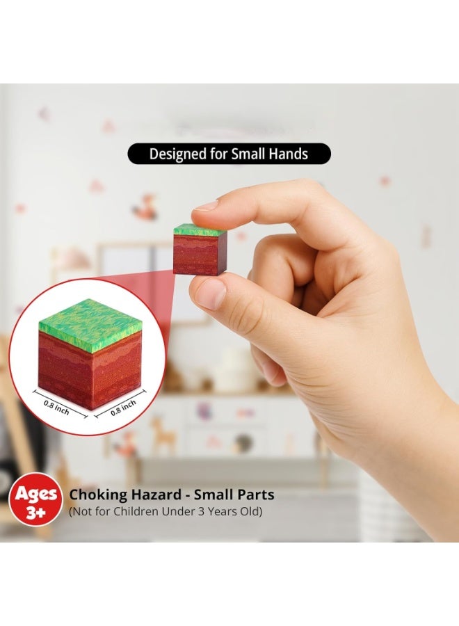 200 PCS Magnetic Blocks (More Pieces) - 2cm Magnet Cubes, Build Your Own Magnet Worlds | STEM Sensory Toys for Toddlers & Kids Ages 3-10, Classroom Gifts - Image 5