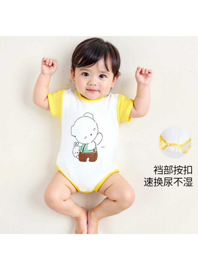 Bornbay Short Sleeve Baby Romper Summer Thin Cotton Onesie With Cute Prints For Boys & Girls Outfit Crawling Outfits - Image 3