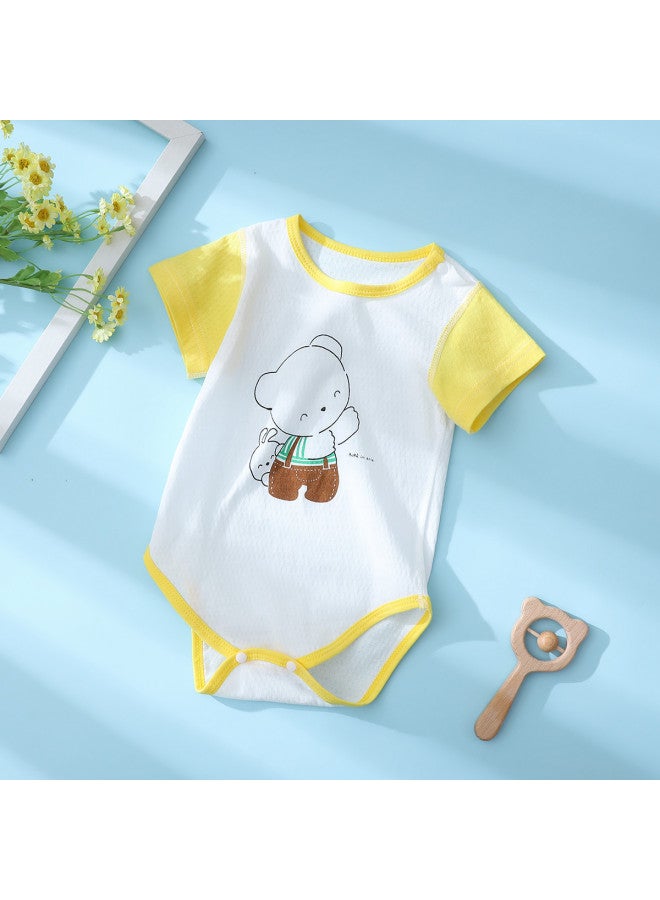 Bornbay Short Sleeve Baby Romper Summer Thin Cotton Onesie With Cute Prints For Boys & Girls Outfit Crawling Outfits - Image 5
