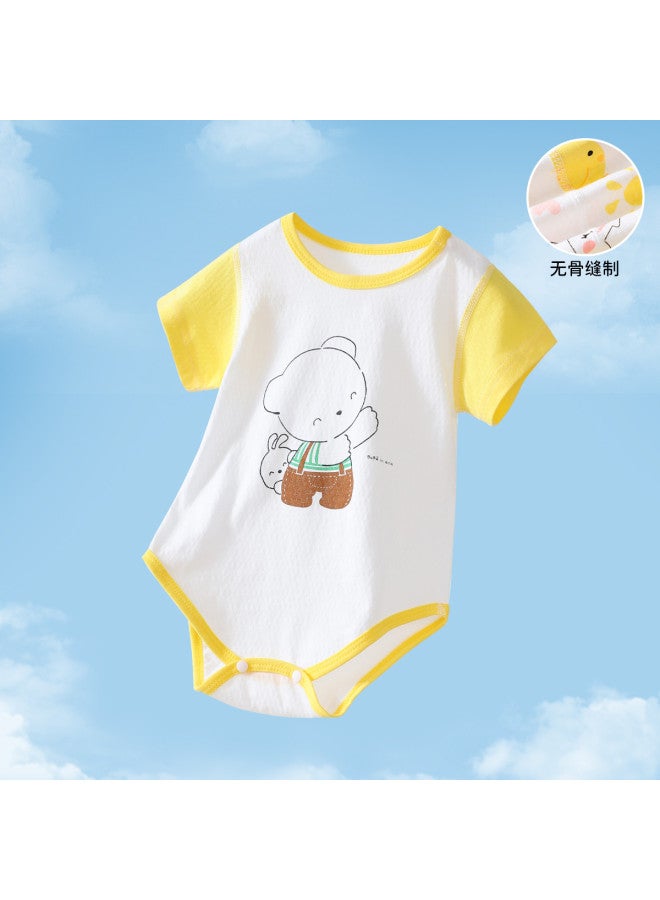 Bornbay Short Sleeve Baby Romper Summer Thin Cotton Onesie With Cute Prints For Boys & Girls Outfit Crawling Outfits - Image 4