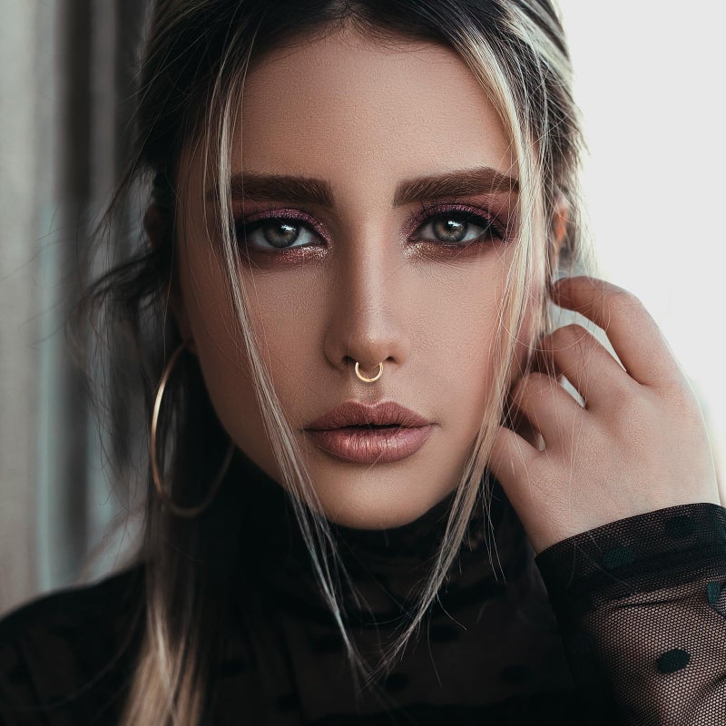 ONESING 20G Gold Nose Ring Hoop Stainless Steel Nose Hoop Hypoallergenic Hinged Hoop Nose Rings Nose Piercings Jewelry Septum Helix Cartilage Conch Lip Tragus Body Piercings for Women Men 8mm - Image 5