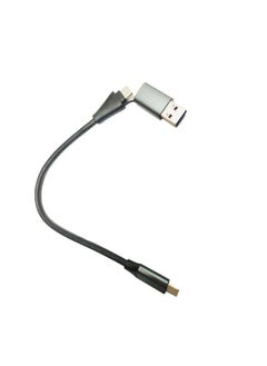 Generic Two-in-one Data Line PD100W Fast Charging Line TYPEC Mobile Phone Tablet Mobile Hard Disk Universal Data Line-Color:Black 10GB  - Image 4