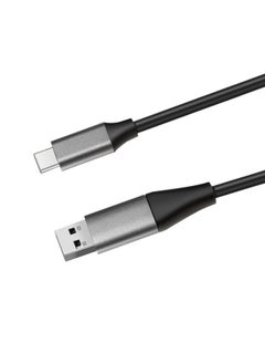 Generic Two-in-one Data Line PD100W Fast Charging Line TYPEC Mobile Phone Tablet Mobile Hard Disk Universal Data Line-Color:Black 10GB  - Image 1