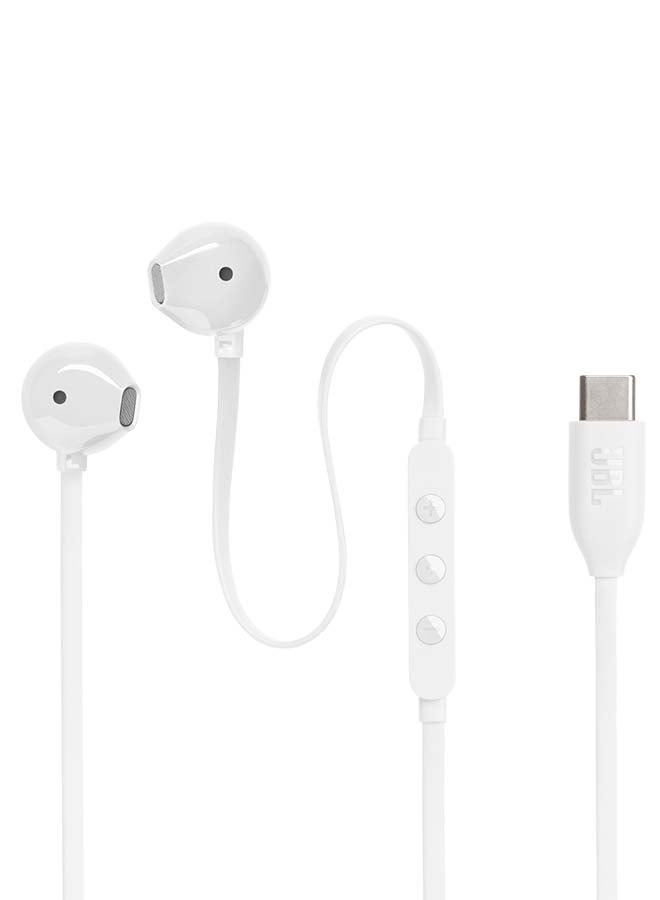 JBL Tune 305C USB-C Wired Hi-Res In-Ear Headphones White - Image 3