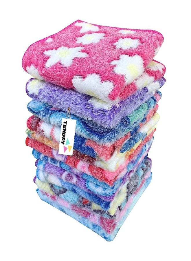 TENDSY Face Towel/Handkerchief/Rumal - 400 GSM/Extra Soft and Super Absorbent Face Towels for Women's, Kids and Newborn Babies - Set of 12 Pcs (25x25 CM) - Image 1