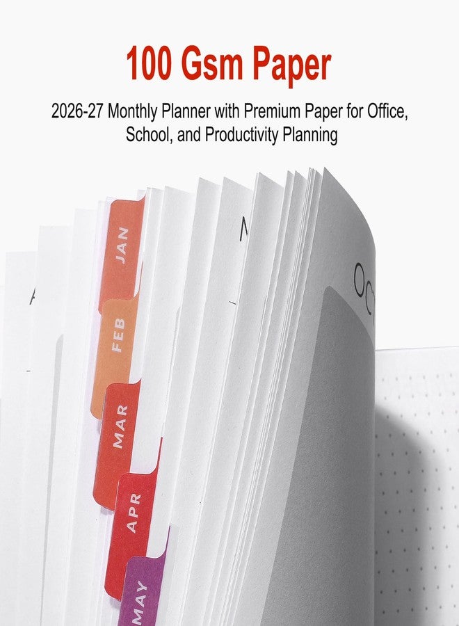 GNL Monthly Planner 2026-2027, 2 Year(27 Months) Calendar Planner, Oct. 2025 - Dec 2027, 7" x 10" Monthly Spreads & Yearly Planner, Perfect for School Office Home Planning, Black - Image 5