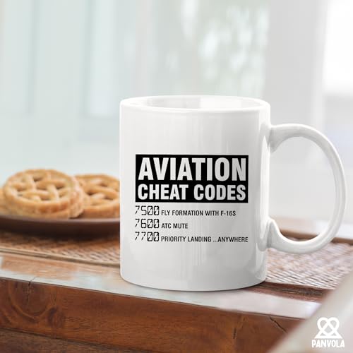 Panvola Aviation Cheat Codes Pilot Airplane Aerospace Student Coffee Ceramic Mug (11 oz) - Image 5