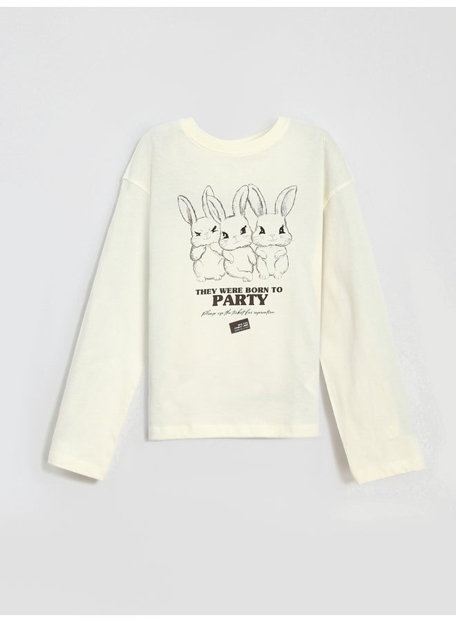 LC WAIKIKI Crew Neck Plain Girls' T-Shirt - Image 1