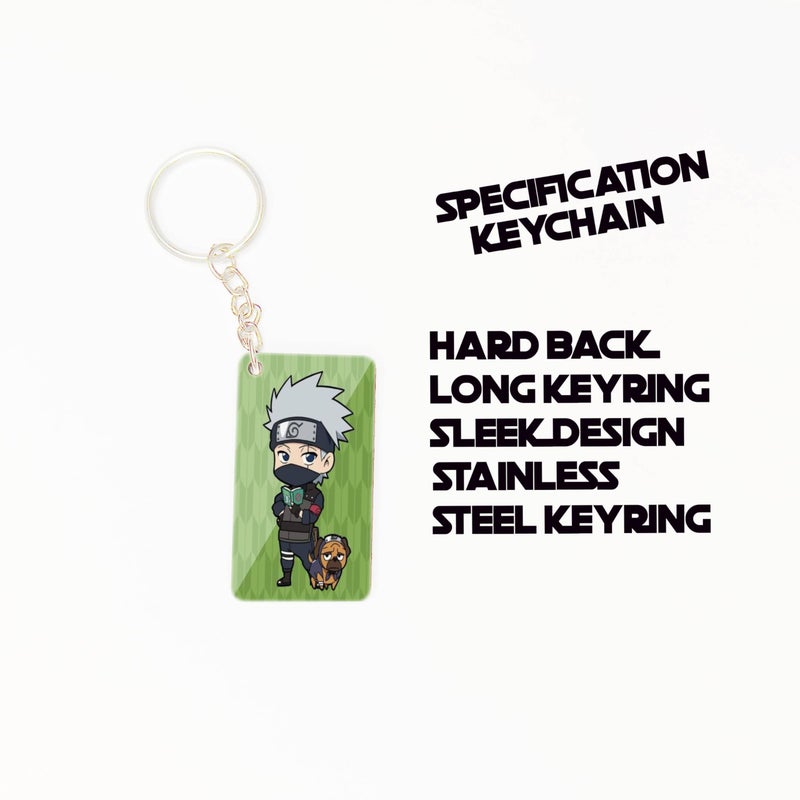 OUTFITQUE OUTFITQUE Premium (Pack of 2) Anime-161 Printed Long Keychain For Bike, Scooty, Car, MDF Keyholder - Image 2