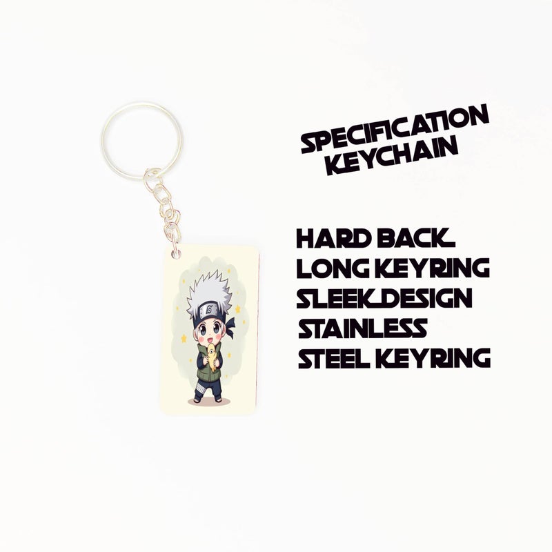 OUTFITQUE OUTFITQUE Premium (Pack of 2) Anime-161 Printed Long Keychain For Bike, Scooty, Car, MDF Keyholder - Image 3