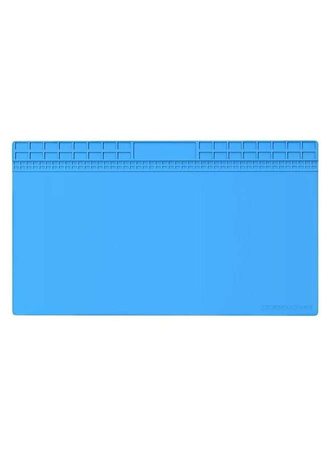 Large Blue Heat Resistant Silicone Work Mat For Phone Repair Soldering - Image 1