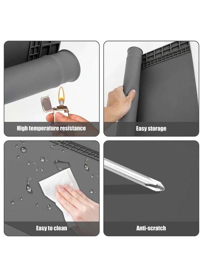 Large Blue Heat Resistant Silicone Work Mat For Phone Repair Soldering - Image 5