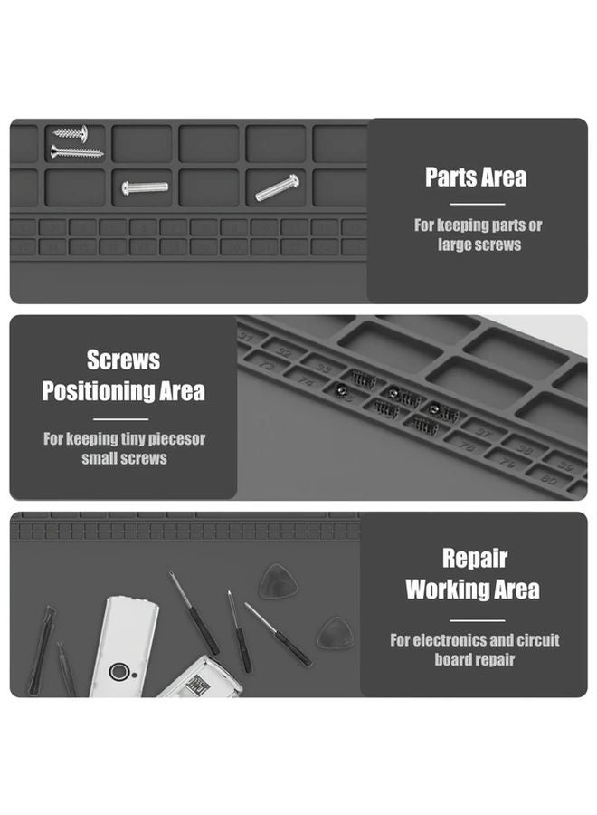 Large Blue Heat Resistant Silicone Work Mat For Phone Repair Soldering - Image 4