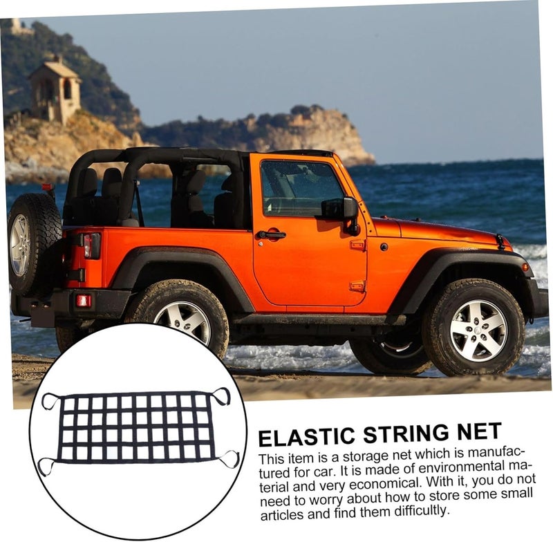 ULTECHNOVO Car Storage Net Elastic String Net for Car Trunk Organizer SUV Truck Rooftop Cargo Carrier - Image 4