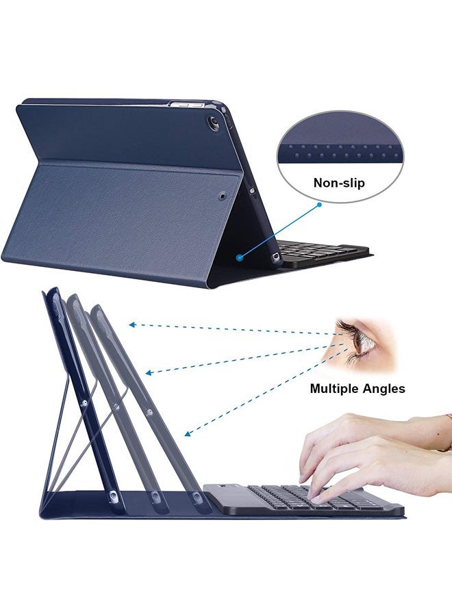 NIBEMINENT Detachable Wireless Keyboard Case For Apple iPad 2018/iPad 2017/iPad Air 2/iPad Blue  - Image 2