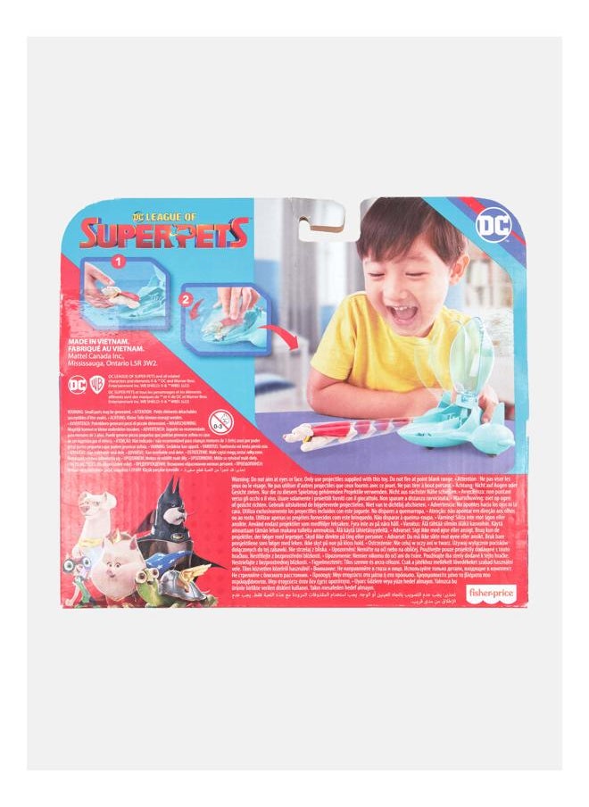 Fisher-Price - DC League of Super-Pets Super Launch Krypto Figure Invisible Jet Vehicle Set, Blue/Red - Image 1