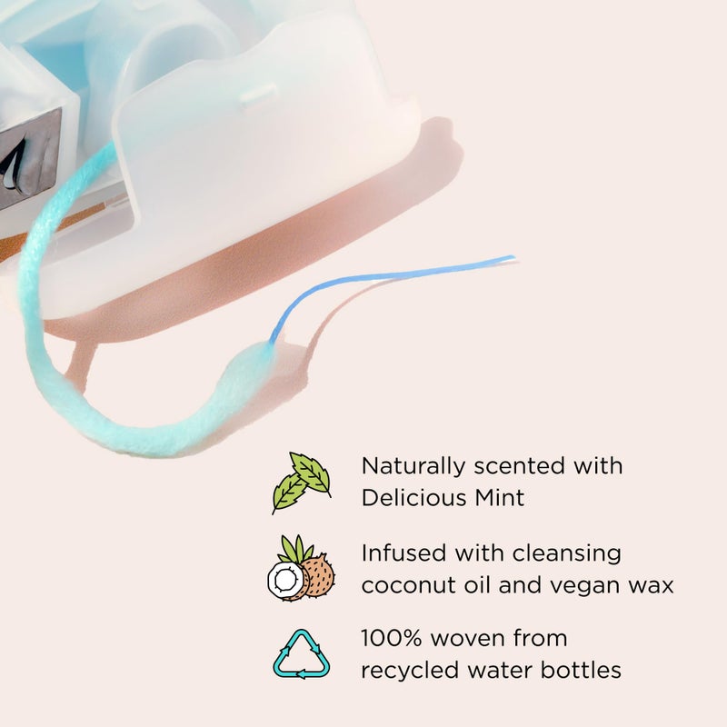 Cocofloss CocoPlush Threaders, Dental Floss for Implants, Bridges, and Braces, Mint, Waxed, Dentist-Designed Oral Care with Coconut Oil, 30 Per Pack - Image 5