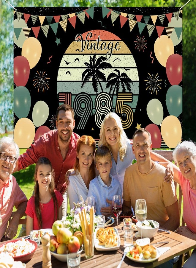Wiooffen Vintage 41st Birthday Decorations for Men Women Vintage 1985 Backdrop Banner Back in 1985 Background Banner Cheers to 41 Years Old Anniversary Party Hanging Decor Supplies - Image 5