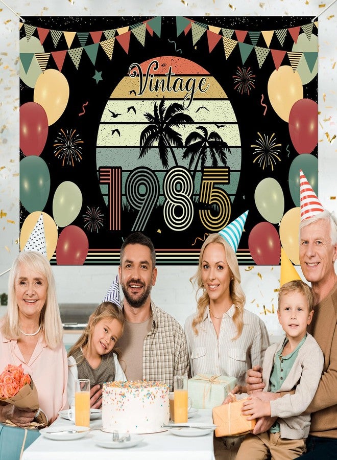 Wiooffen Vintage 41st Birthday Decorations for Men Women Vintage 1985 Backdrop Banner Back in 1985 Background Banner Cheers to 41 Years Old Anniversary Party Hanging Decor Supplies - Image 4