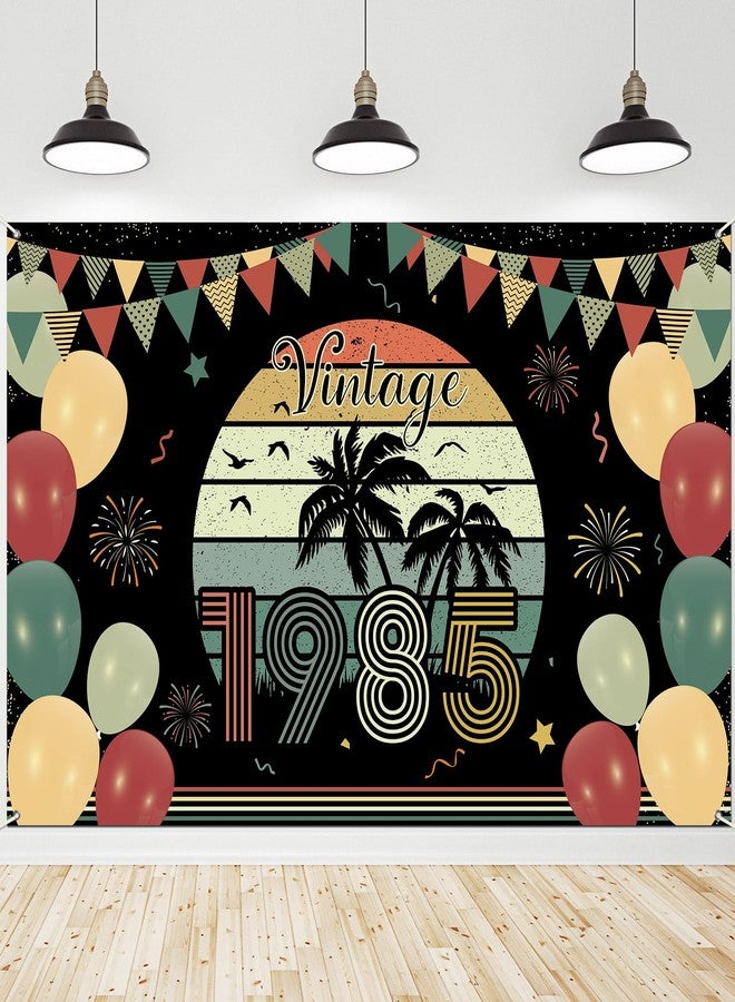 Wiooffen Vintage 41st Birthday Decorations for Men Women Vintage 1985 Backdrop Banner Back in 1985 Background Banner Cheers to 41 Years Old Anniversary Party Hanging Decor Supplies - Image 1