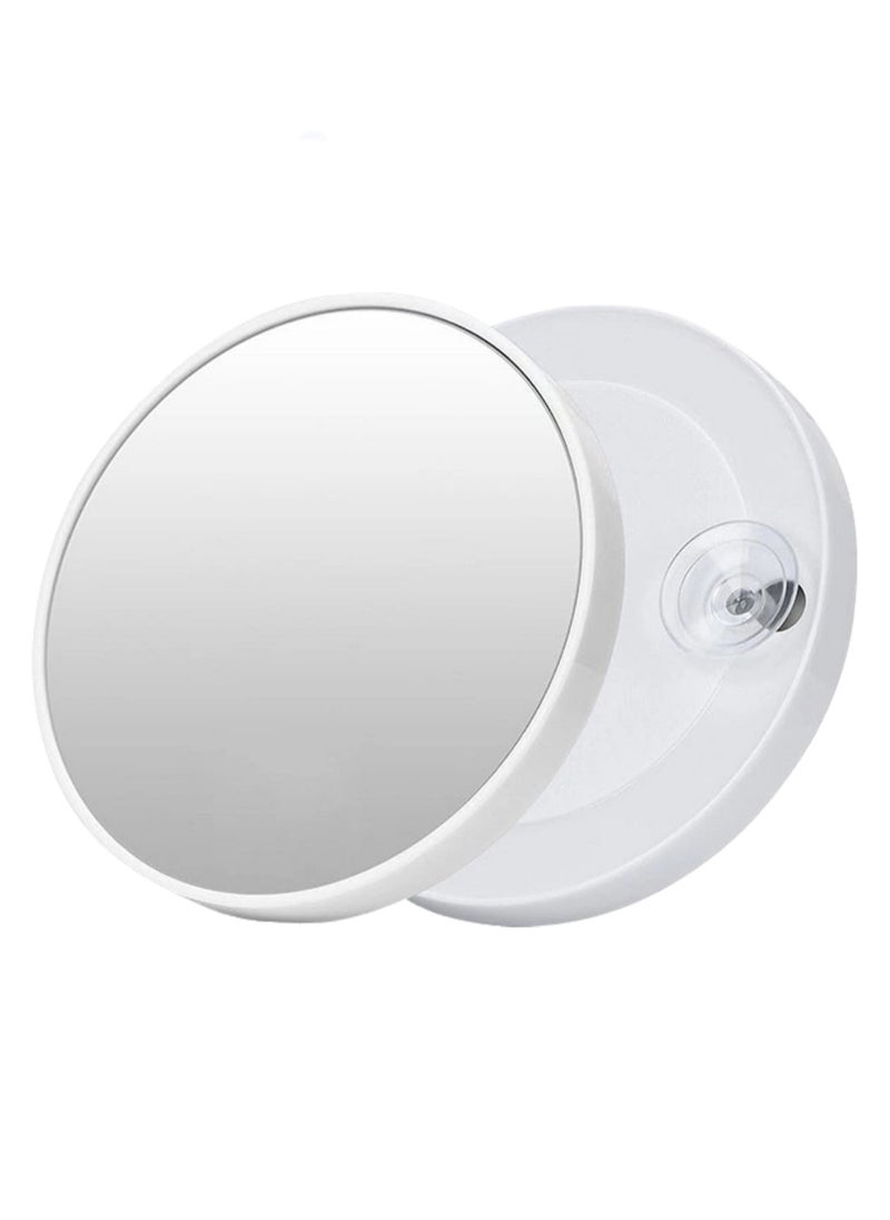 8.8cm 5X Magnifying Mirror Wall-mounted Small Round Compact Makeup Mirror Pocket Makeup Mirror Magnifying Bathroom Makeup Tools with 2 Suction Cups/Suction Cups Suitable for Home Bedroom, Can Pick Pimples, Squeeze Acne and Remove Blackheads (White)  - Image 1