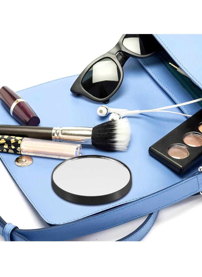 8.8cm 5X Magnifying Mirror Wall-mounted Small Round Compact Makeup Mirror Pocket Makeup Mirror Magnifying Bathroom Makeup Tools with 2 Suction Cups/Suction Cups Suitable for Home Bedroom, Can Pick Pimples, Squeeze Acne and Remove Blackheads (White)  - Image 5