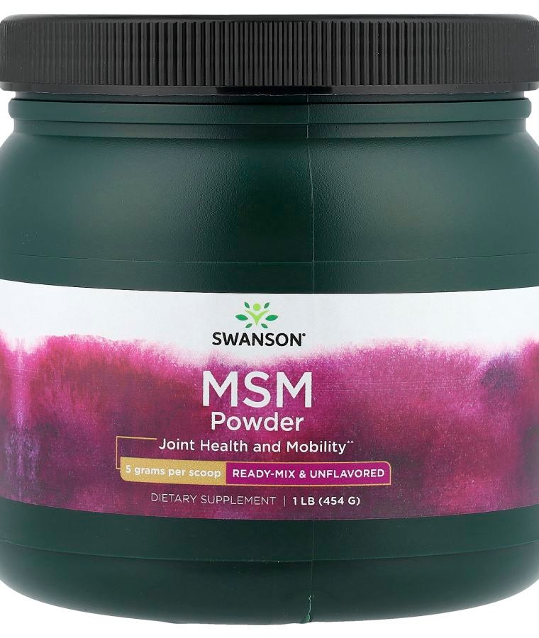 MSM Powder Ready-Mix & Unflavored 1 lb (454 g)