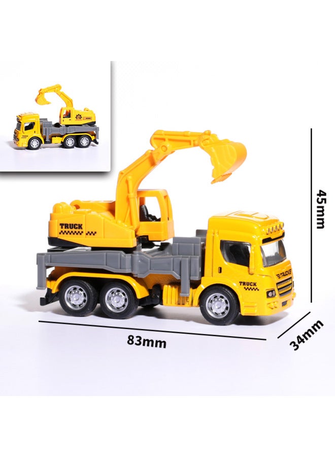 Children's 1:64 Alloy Car Baazi Model Sliding Toy Metal Engineering Vehicle Urban Traffic Boy Toy 