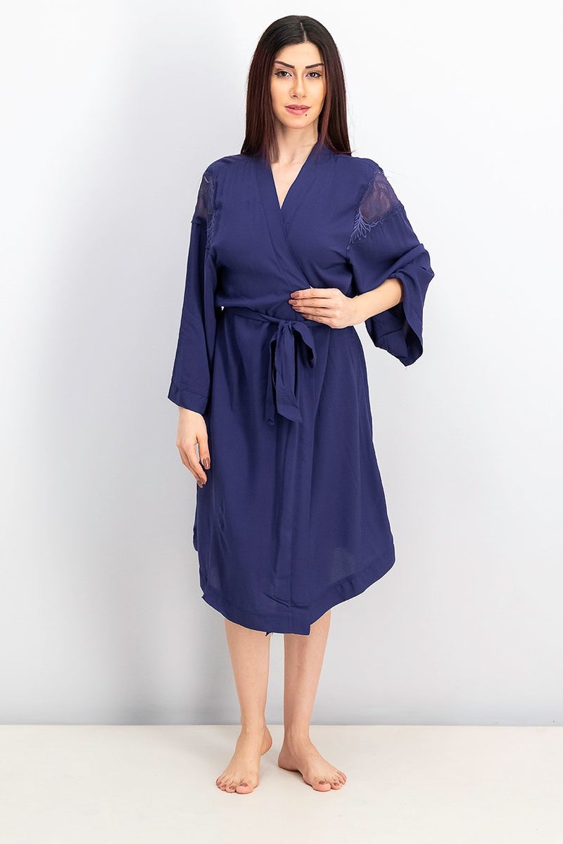 Tchibo Women Dressing Gown, Navy - Image 1