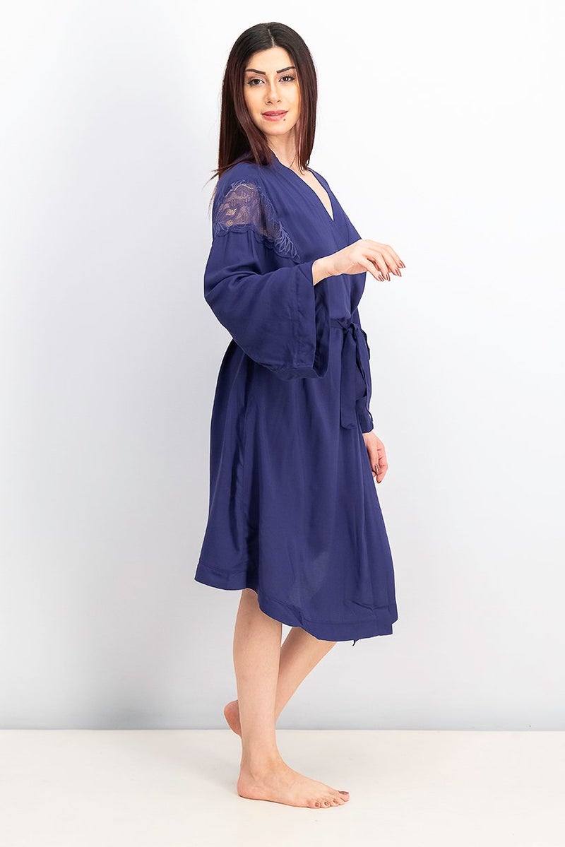 Tchibo Women Dressing Gown, Navy - Image 3