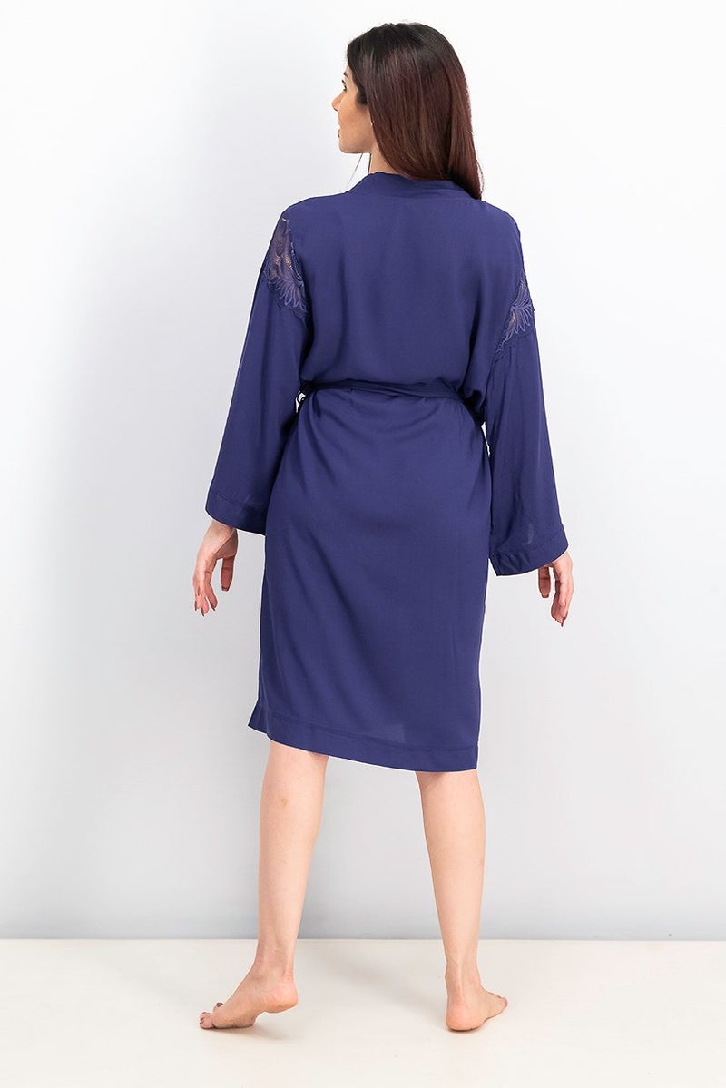 Tchibo Women Dressing Gown, Navy - Image 2
