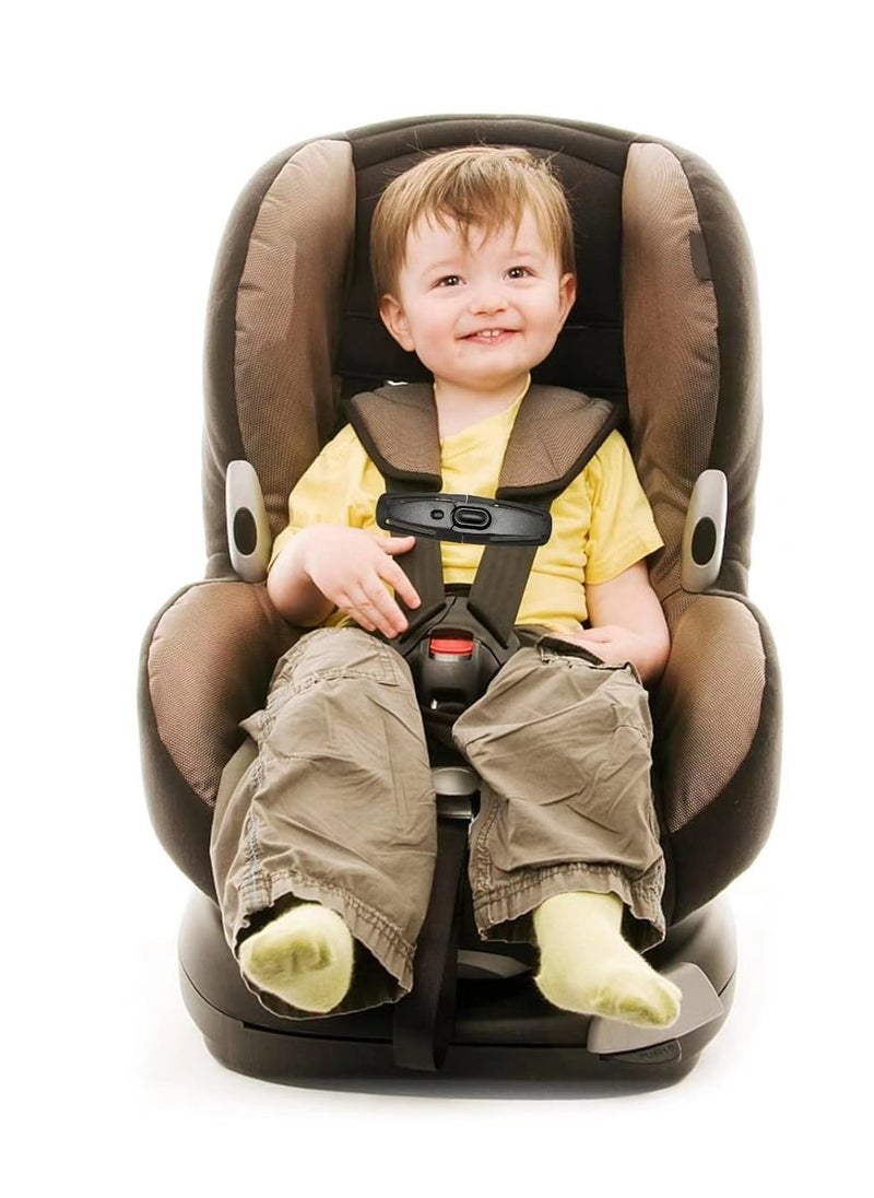 Generic 2pcs Child Seat Chest Harness Clip, Baby Seat Safety Belt Clip Buckle Universal Replacement for Kids Trend Adjustable Guard(Black)  - Image 5