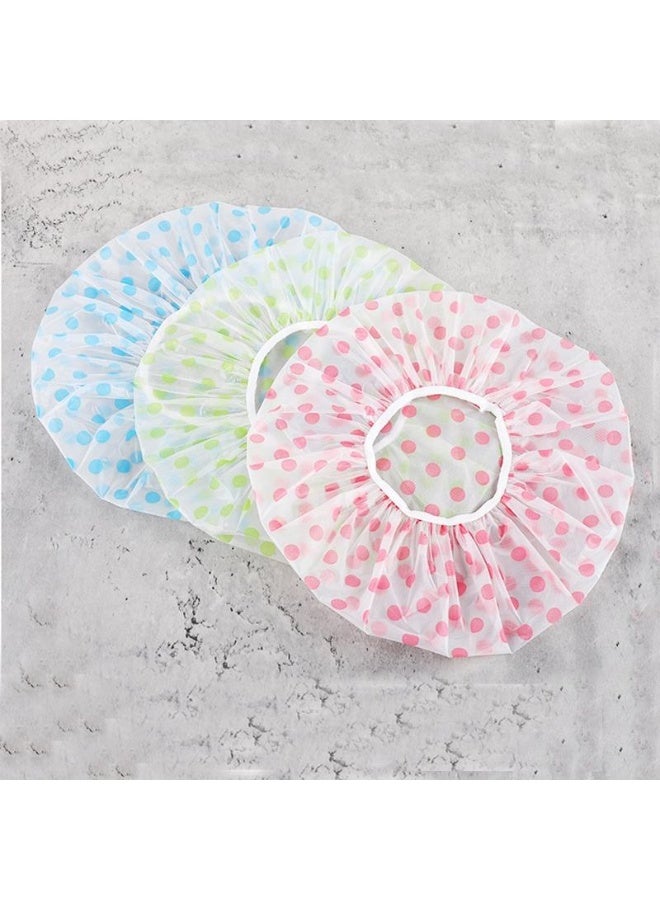 Home Mate Bath Hair Moisture Proof Cap Shower Cap Waterproof Shower Hair Cap Assorted Colors - Image 3