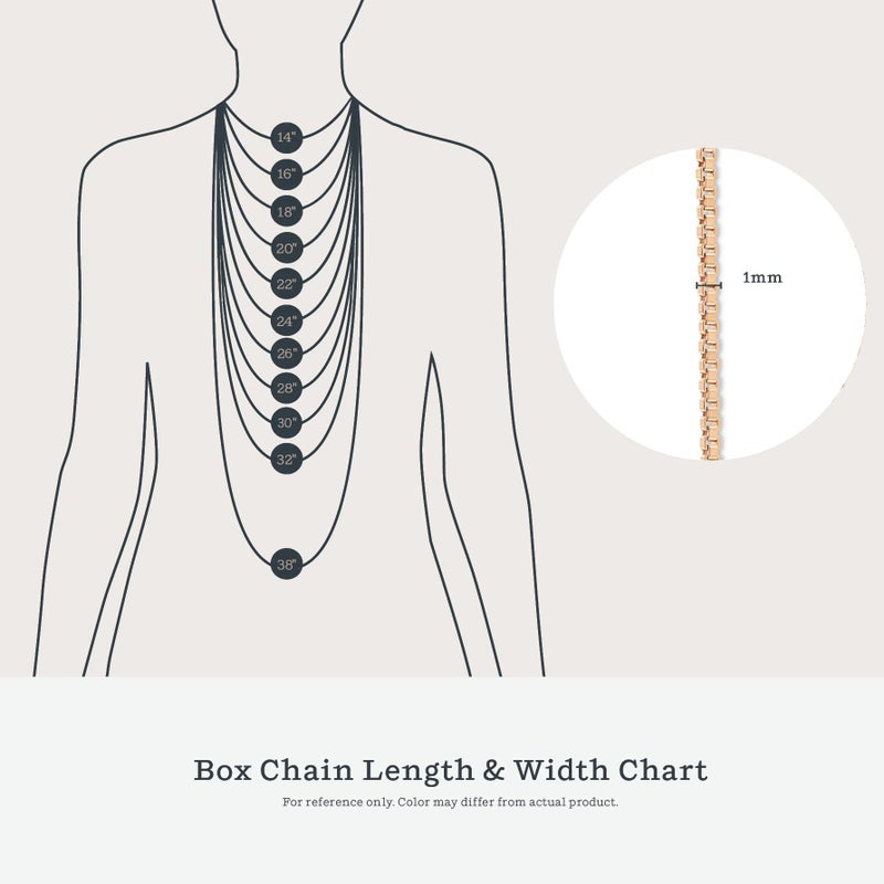 KEZEF Rose Gold Plated Silver Box Chain Necklace, 1mm Thin Solid 925 Rose Gold Necklace for Women and Men, Nickel Free, Hypoallergenic & Anti Tarnish, 18 Inch (Popular Women's Length) - Image 5