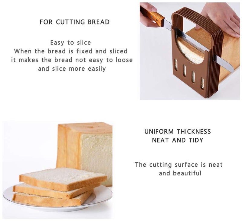 TCOTBE, Foldable Compact Bread Slicing Guide - Bake Slicer Cutter for Homemade Bread, Sandwiches - Image 4