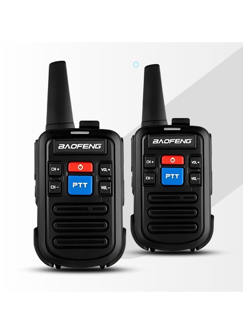 Baofeng - (Pack of 2) New Model Two Way Mini Radio Handheld Two Way Radio USB-C Charger Radio - Image 1