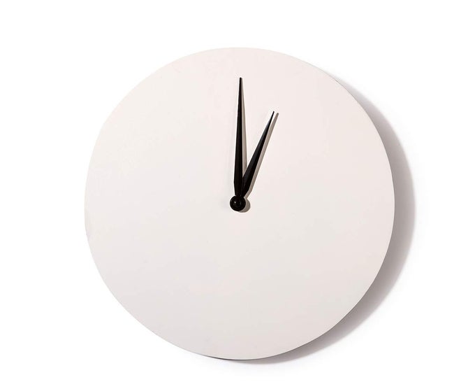 ROUND CLOCK TO DECORATE WOOD WHITE 30 CM DIAMETER