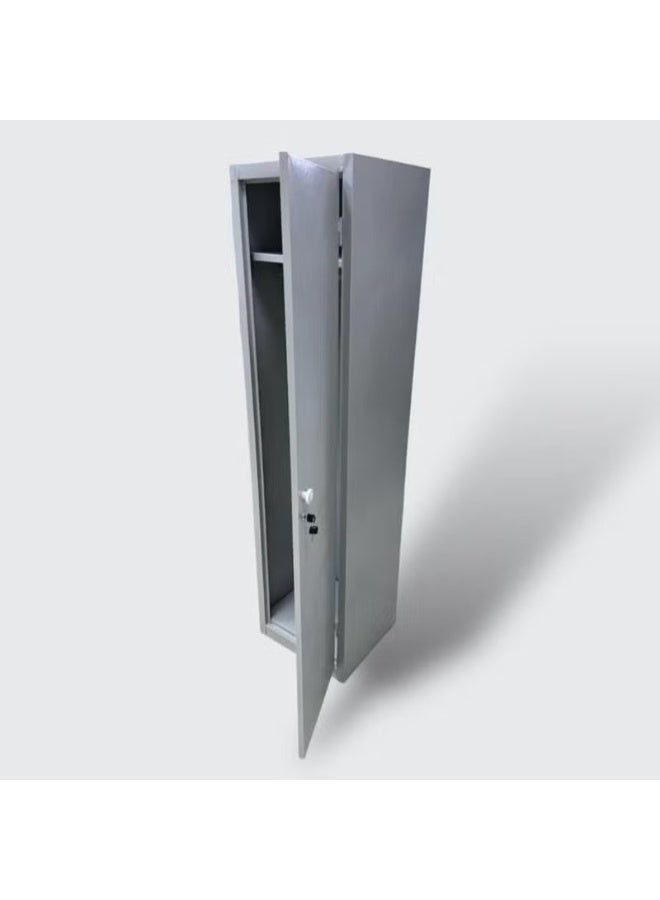 Mardod Saudi Single-door metal wardrobe with lock, hooks and top storage shelf - 45 x 40 x 180 cm - MS_WD_MTL_0001 - Image 3