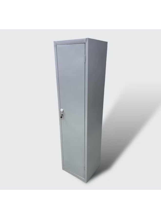 Mardod Saudi Single-door metal wardrobe with lock, hooks and top storage shelf - 45 x 40 x 180 cm - MS_WD_MTL_0001 - Image 2