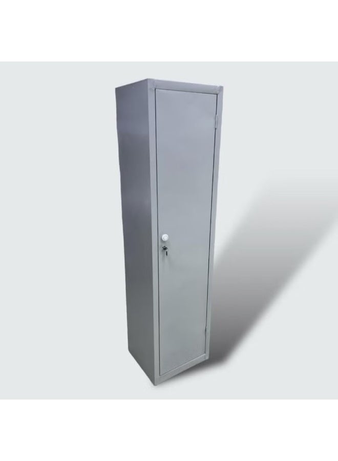 Mardod Saudi Single-door metal wardrobe with lock, hooks and top storage shelf - 45 x 40 x 180 cm - MS_WD_MTL_0001 - Image 1