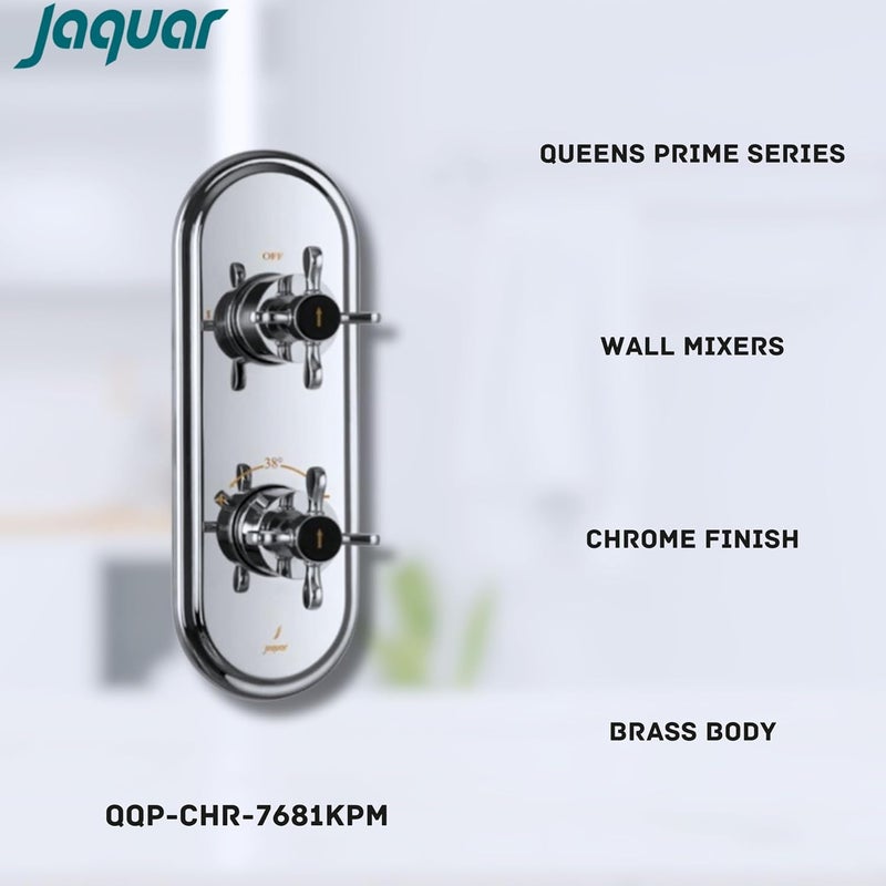 JAQUAR Queens Prime Series Normal Flow Concealed Fitting 2 Way Diverter Chrome QQPCHR7681KPM Compatible inWall Part ALD681 is Sold Separately Wall Mounted Knob Selector No Button - Image 3